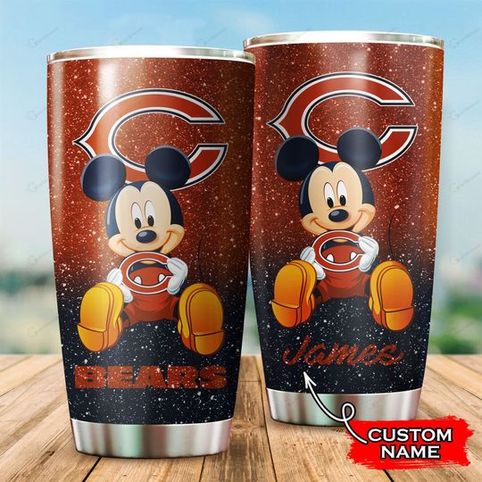 Chicago Bears Mickey Mouse Custom Name Tumbler – LIMITED EDITION