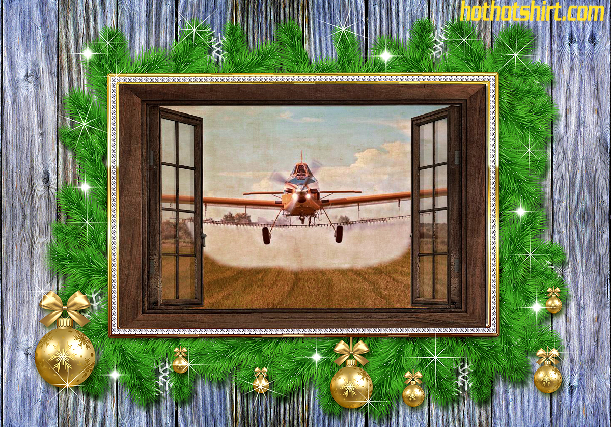 Agricultural Aircraft Window View Horizontal Poster