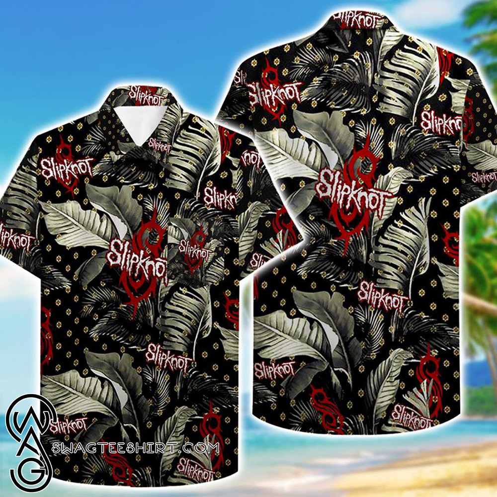 tropical slipknot pattern hawaiian shirt - maria