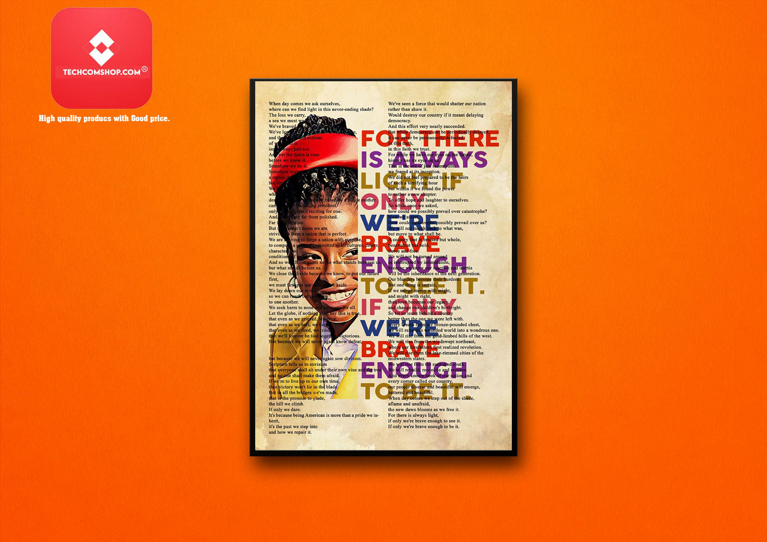 Amanda Gorman for there is always light if only we're brave enough poster10
