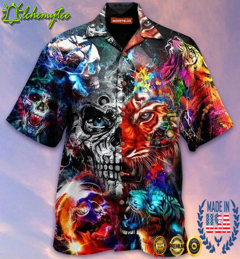 Amazing Battle Between Tiger And Skull Hawaiian Shirt