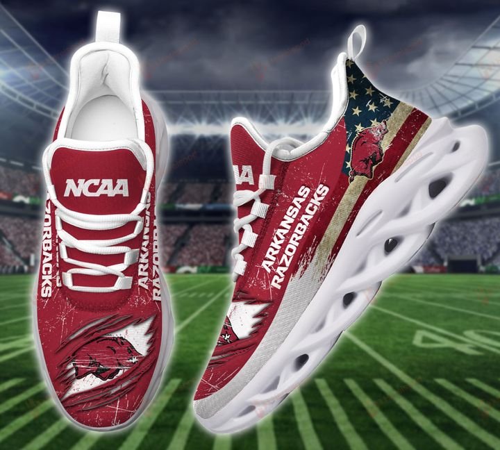 America flag NCAA Arkansas Razorbacks max soul shoes