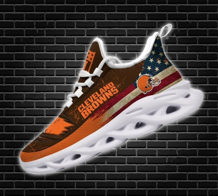 America flag NFL Cleveland Browns max soul shoes