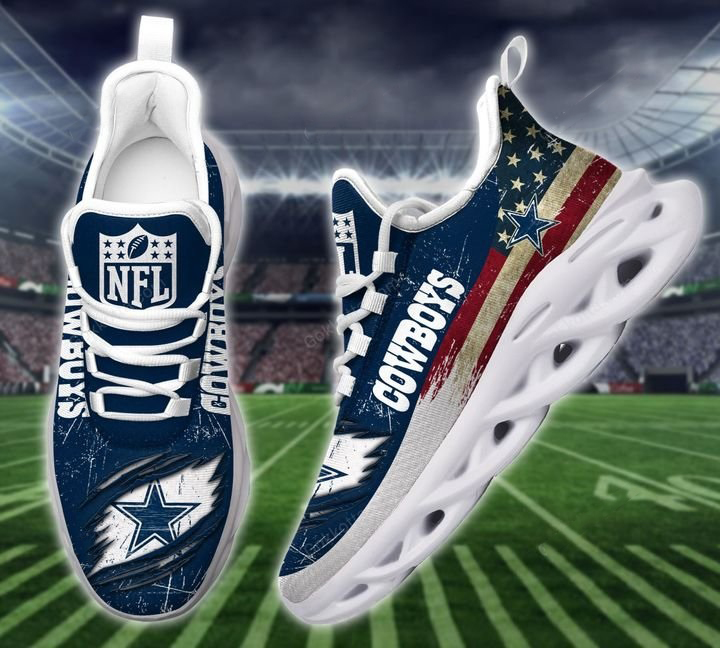 America flag NFL Dallas Cowboys max souls shoes