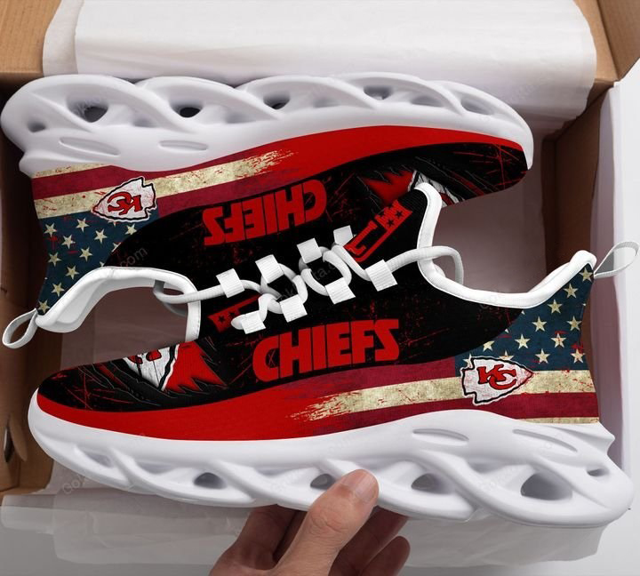 America flag NFL Kansas City Chiefs max soul shoes