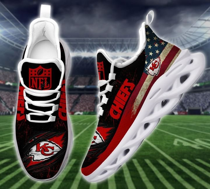 America flag NFL Kansas City Chiefs max soul shoes