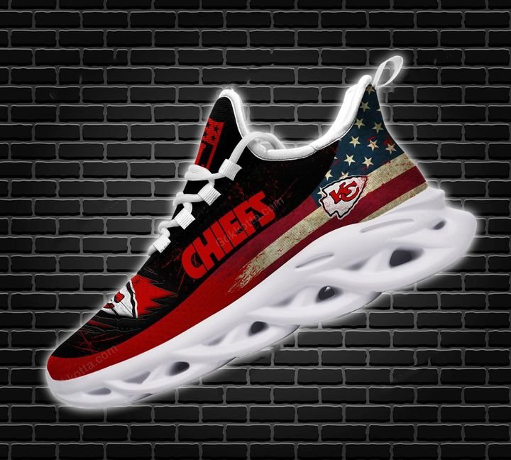 America flag NFL Kansas City Chiefs max soul shoes