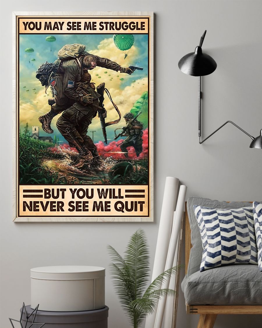American Veteran you may see me struggle but you will never see me quit poster2