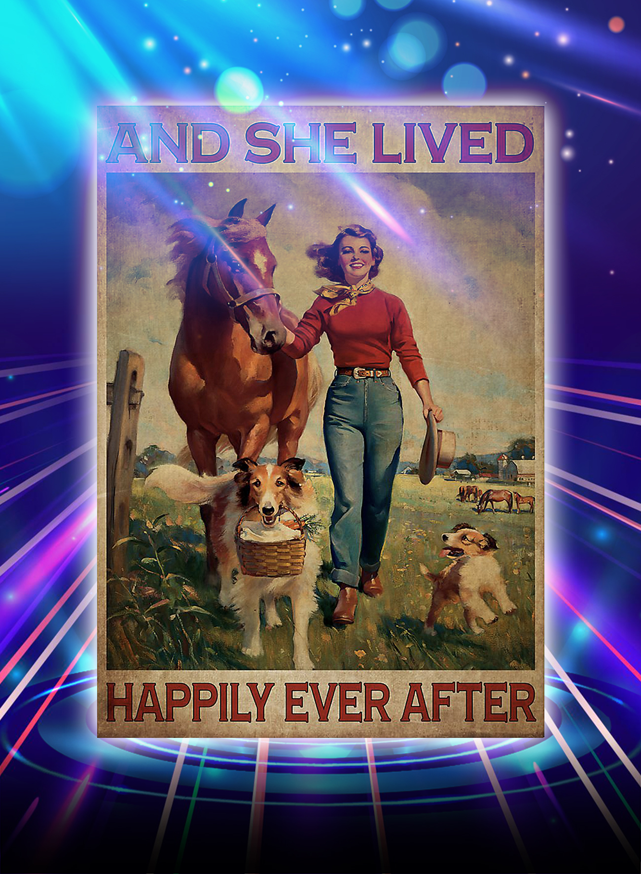 And she lived happily ever after horse and dog poster – Saleoff