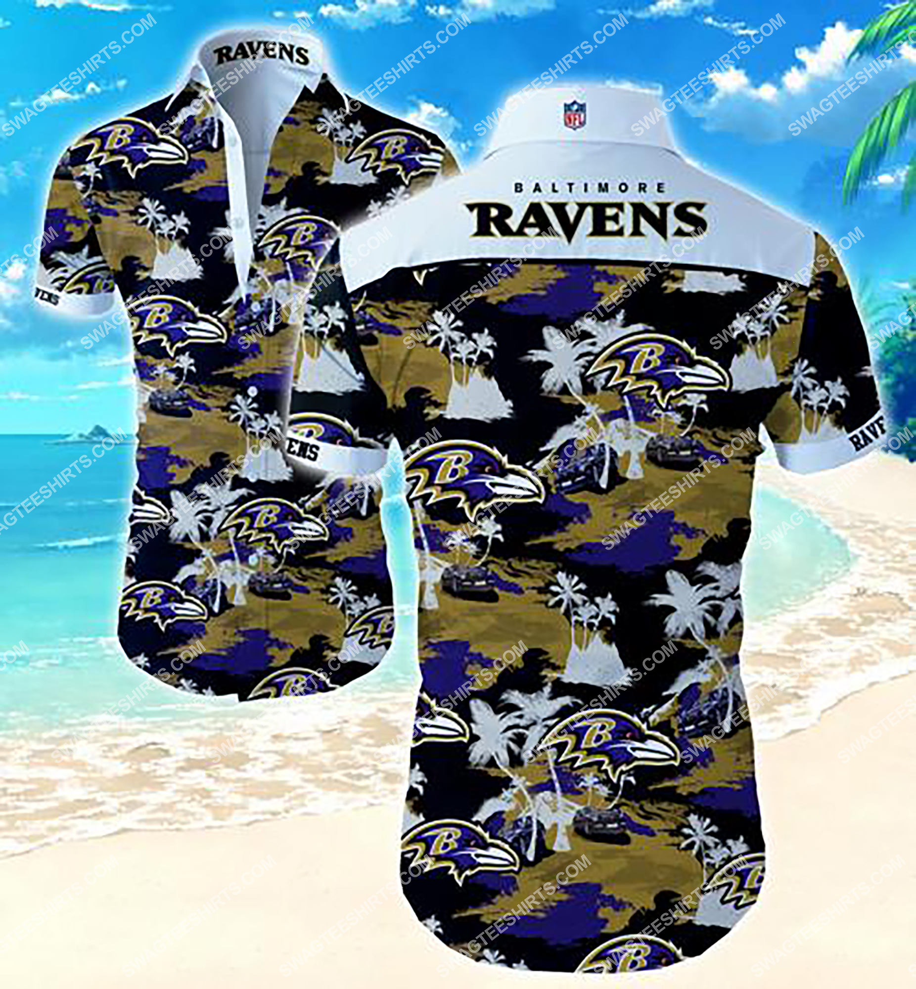 [highest selling] tropical baltimore ravens football team summer hawaiian shirt – maria