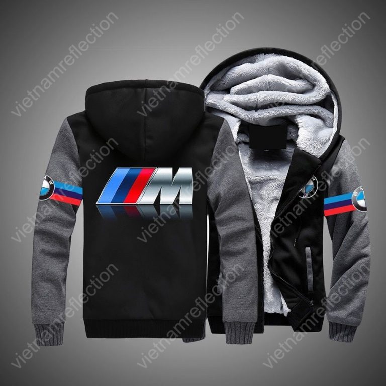 BMW bomber jacket and fleece hoodie