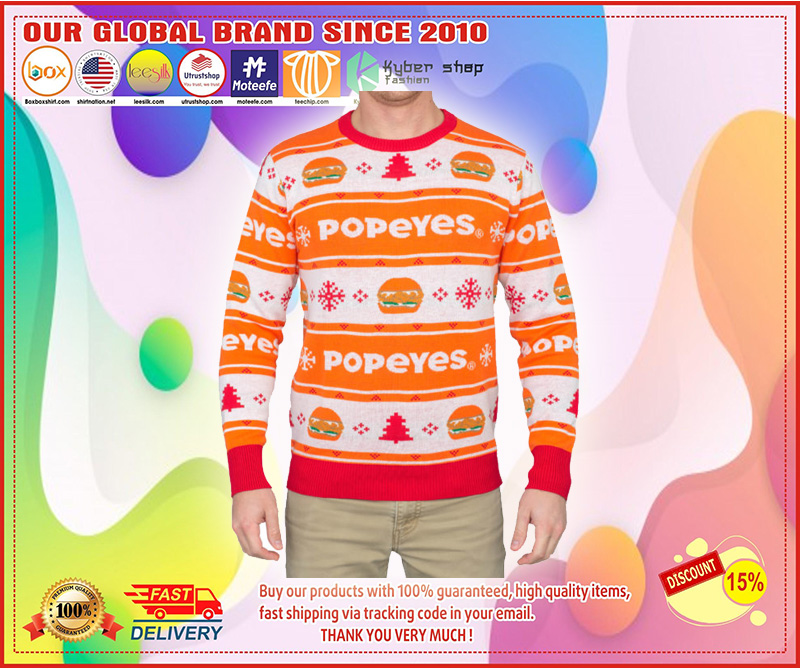 Popeyes Ugly Christmas Sweater 3
