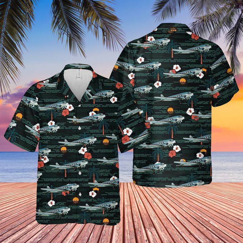 Alaska airlines douglas dc-3 hawaiian shirt