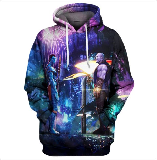Avatar and Thanos 3D all over printed hoodie