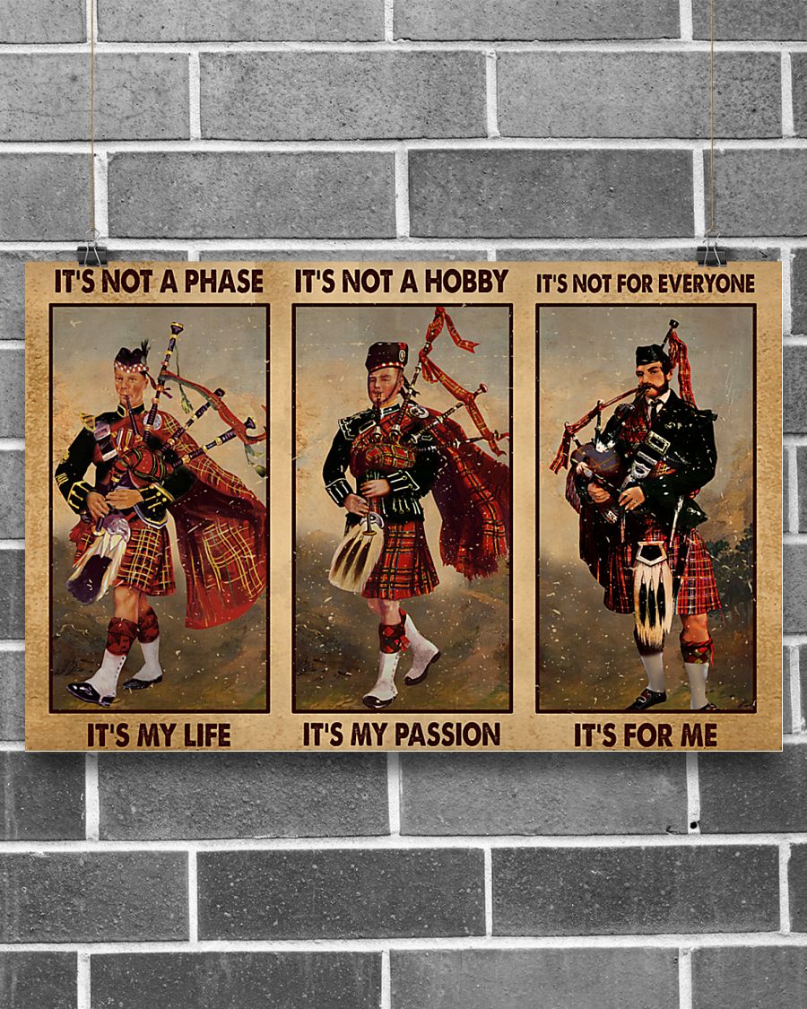 Bagpipes it's not a phase it's my life poster 11