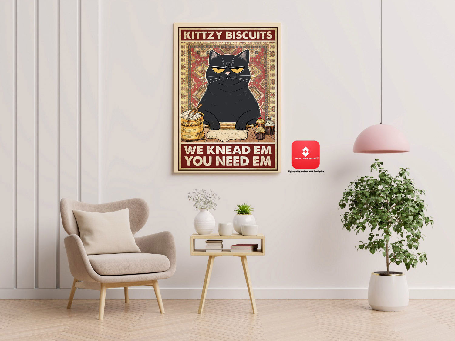 Baker Kittzy biscuits we knead em you need em poster