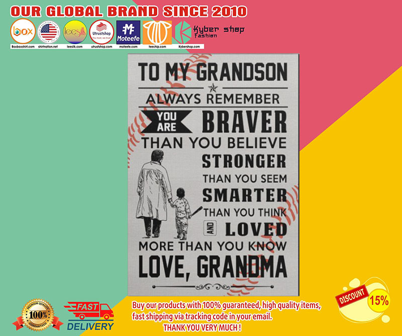 Baseball to my grandson Always remember you are brave poster2