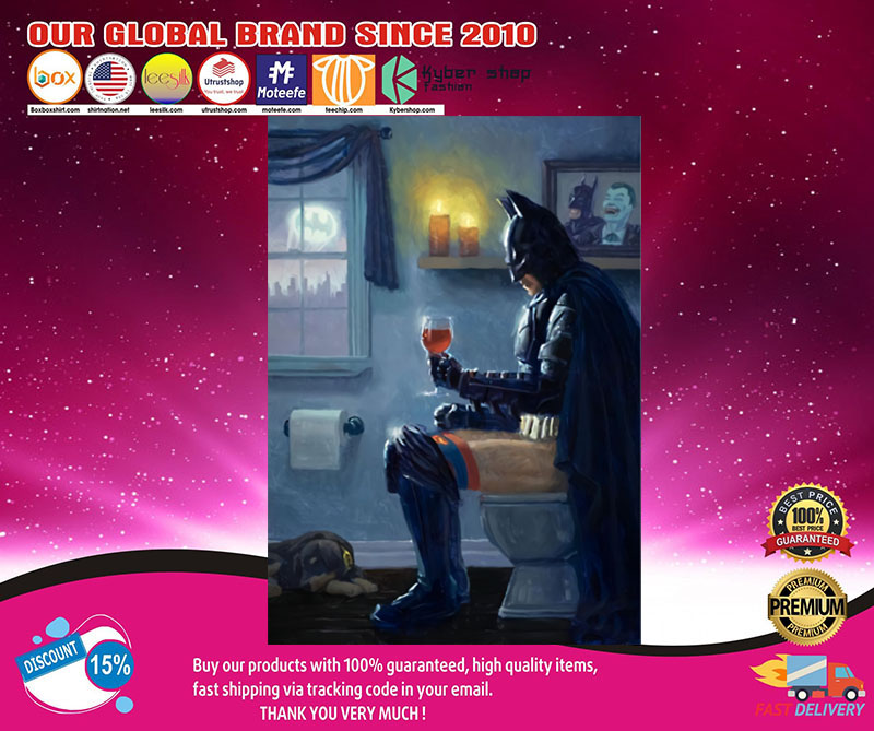 Batman Bathroom Wine poster2