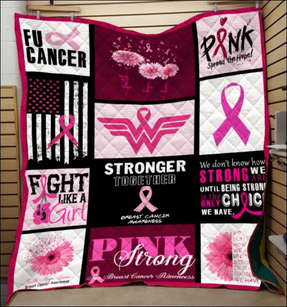 Stronger together breast cancer awareness 3D quilt - dnstyles
