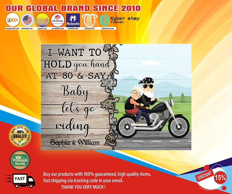 Biker I want to hold your hand and say let’s go riding poster