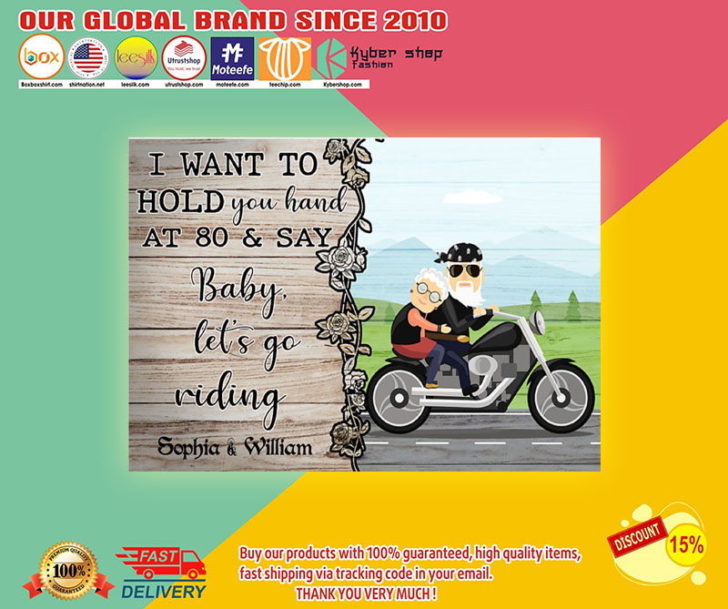 Biker I want to hold your hand and say let's go riding poster3