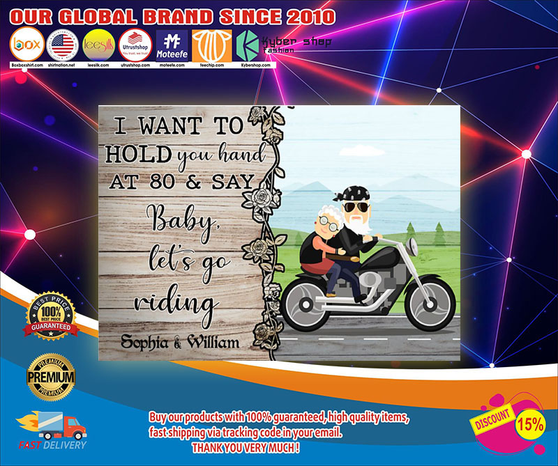 Biker I want to hold your hand and say let's go riding poster4