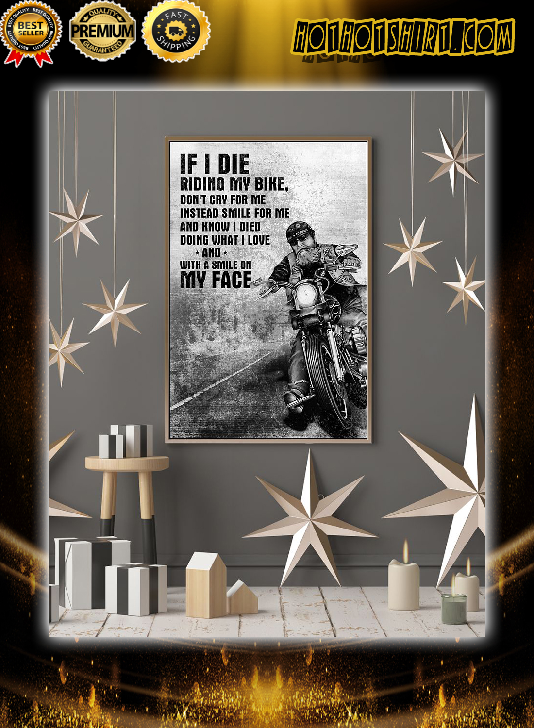 Biker don't cry for me poster 1