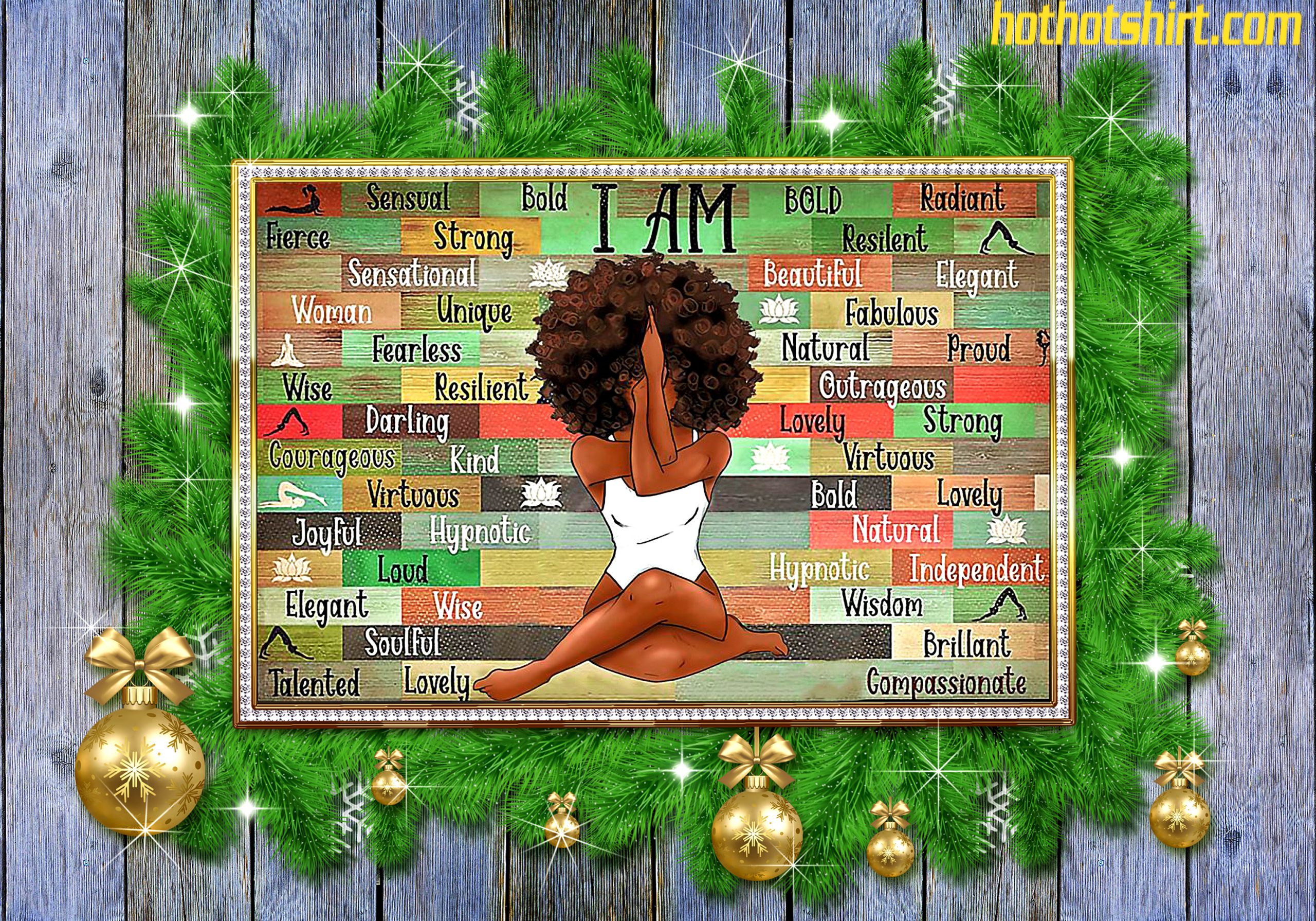 Black Girl With Yoga Poster