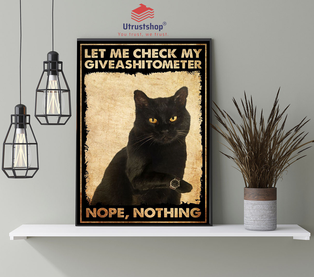 Black cat let me check my givershitometer nope nothing poster