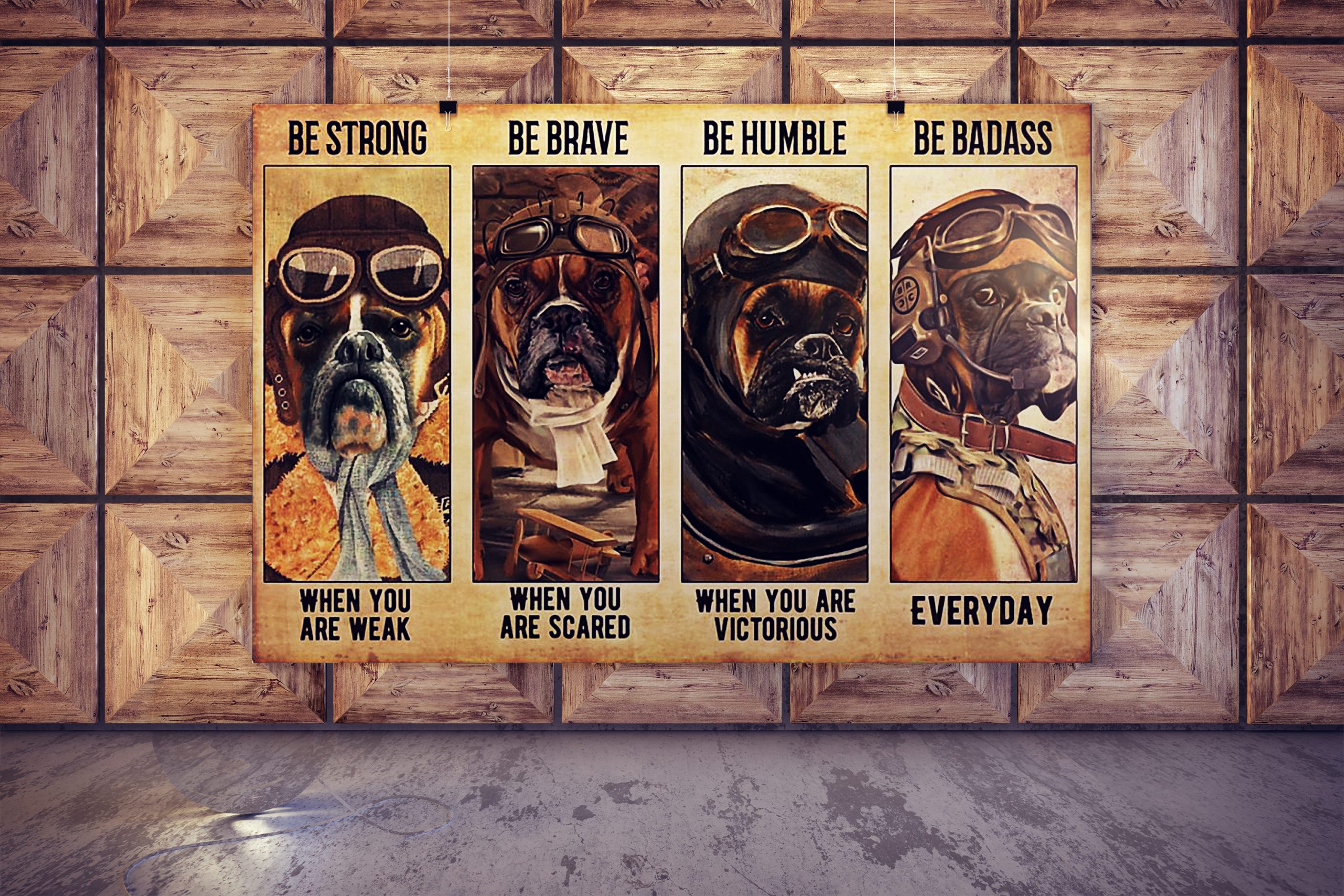 Boxer pilot be strong be brave be humble be badass poster 3
