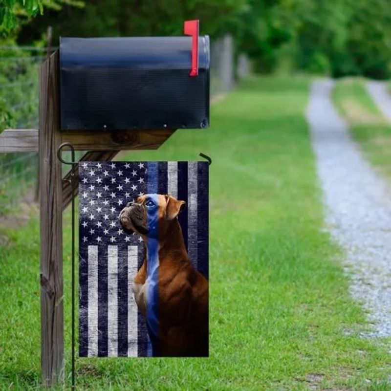 Boxer the thin blue line American US flag2