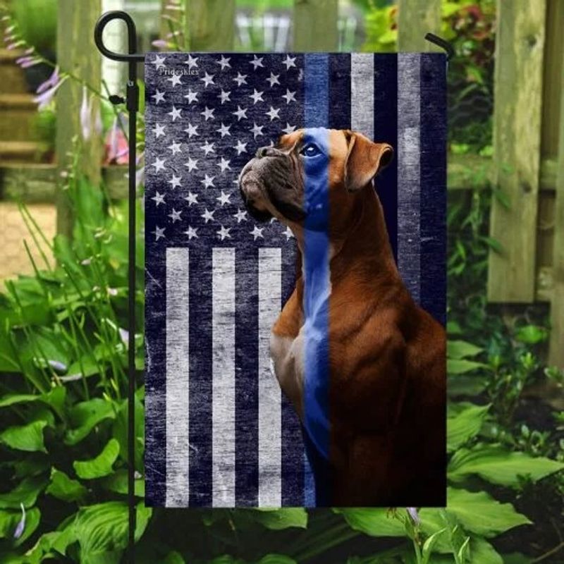 Boxer the thin blue line American US flag