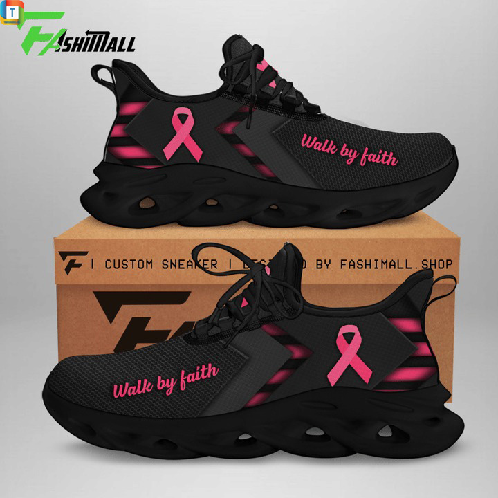 Breast cancer awareness walk by faith max soul shoes custom sneaker