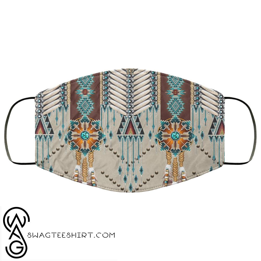 Native american culture symbol all over printed face mask