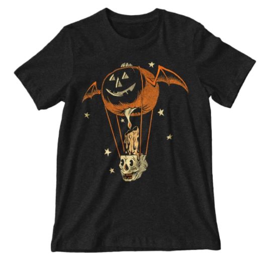 Skull balloon midnight ride t shirt