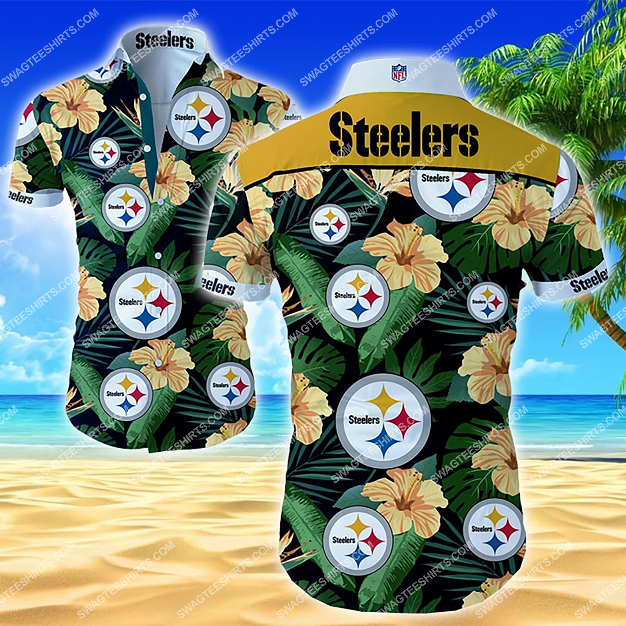 [highest selling] national football league pittsburgh steelers hawaiian shirt – maria