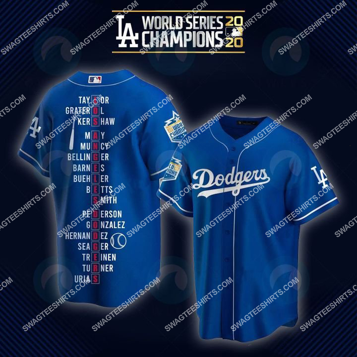 the los angeles dodgers full printing baseball jersey 1(1)