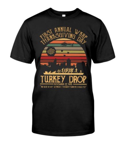 First Turkey drop t shirt, sweater