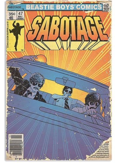 Beastie Boys comics Sabotage poster