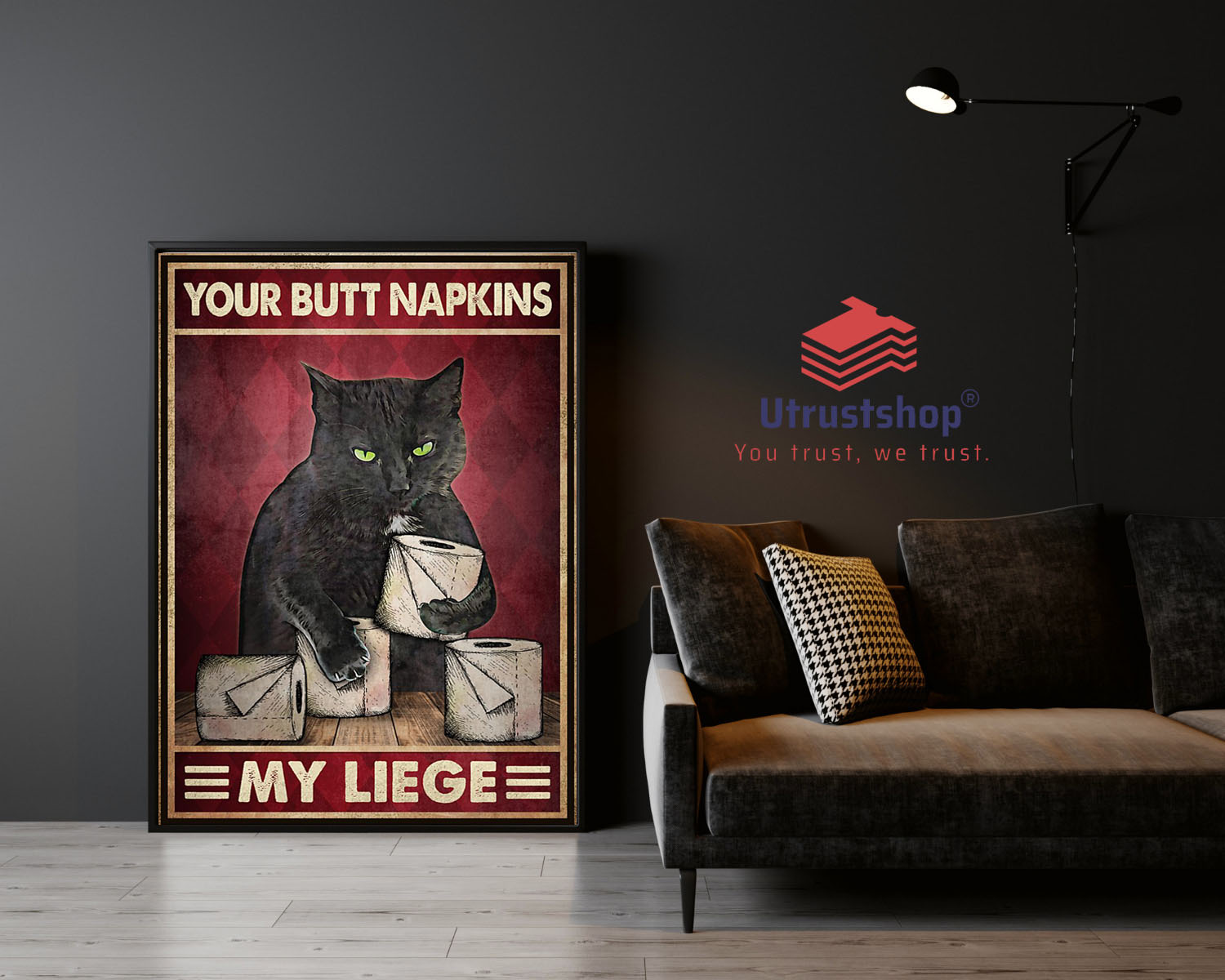 Cat your butt napkins my liege poster2