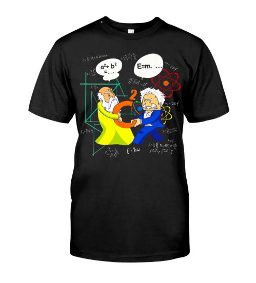 Pythagoras And Einstein t-shirt
