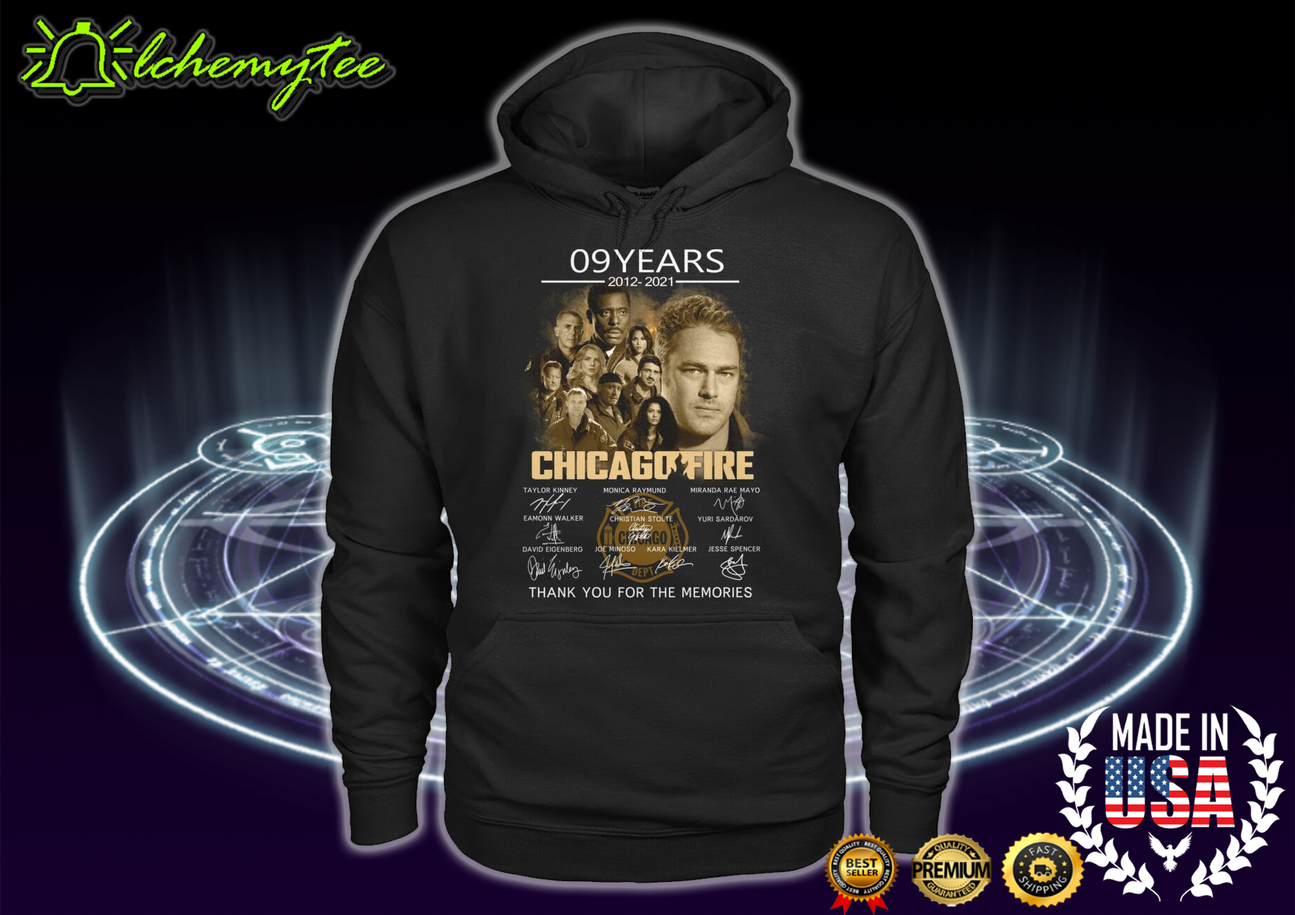 Chicago fire 9 years 2012 2021 thank you for the memories hoodie