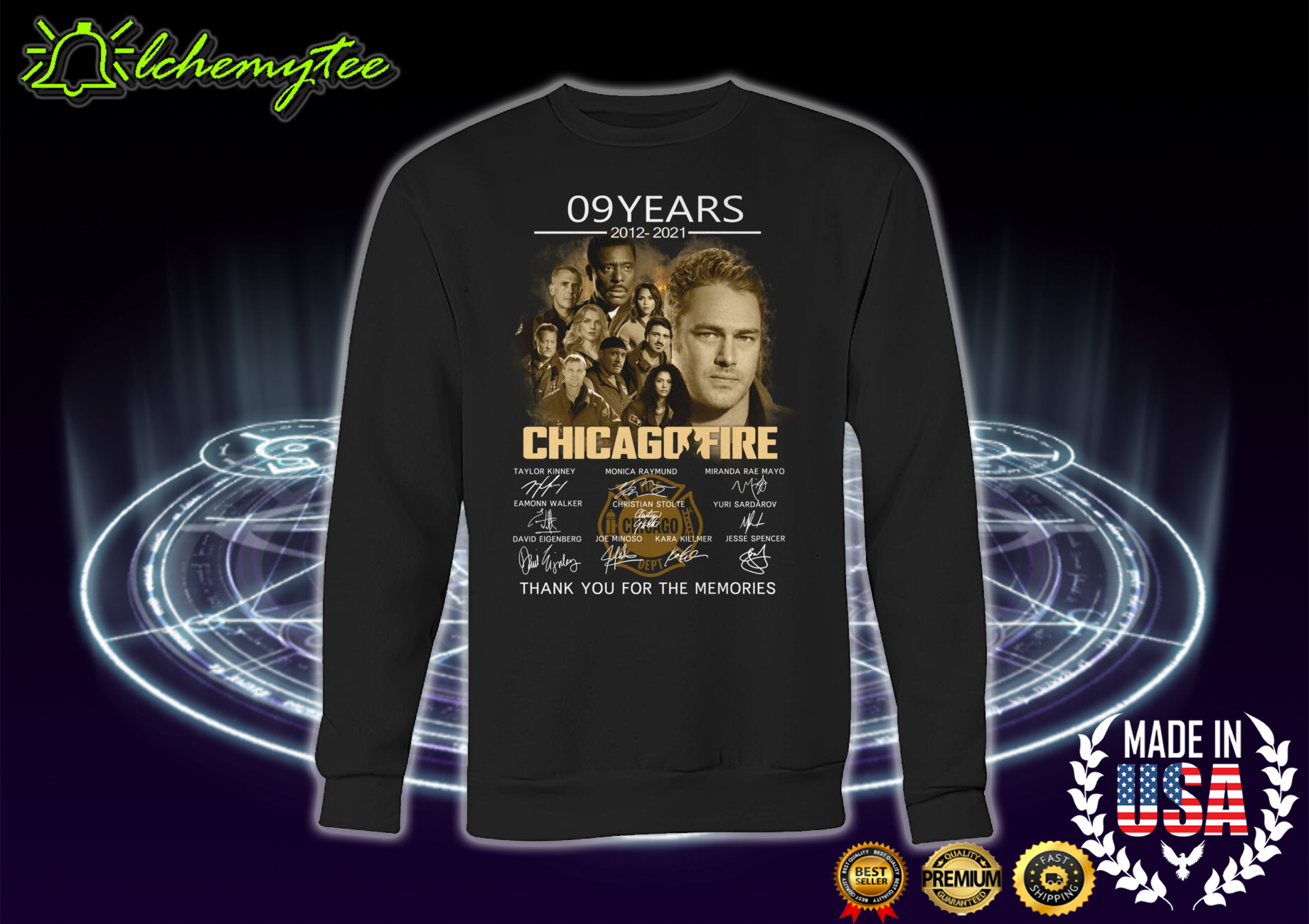 Chicago fire 9 years 2012 2021 thank you for the memories shirt 2