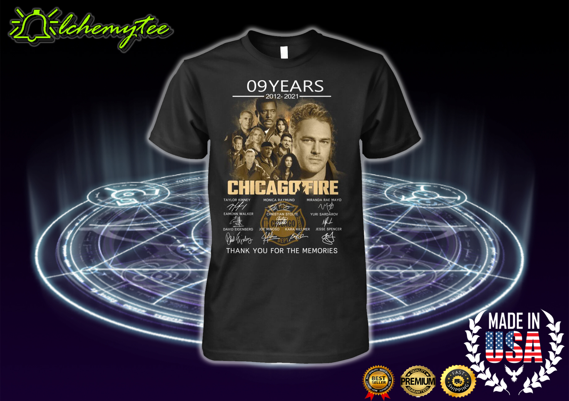 Chicago fire 9 years 2012 2021 thank you for the memories shirt