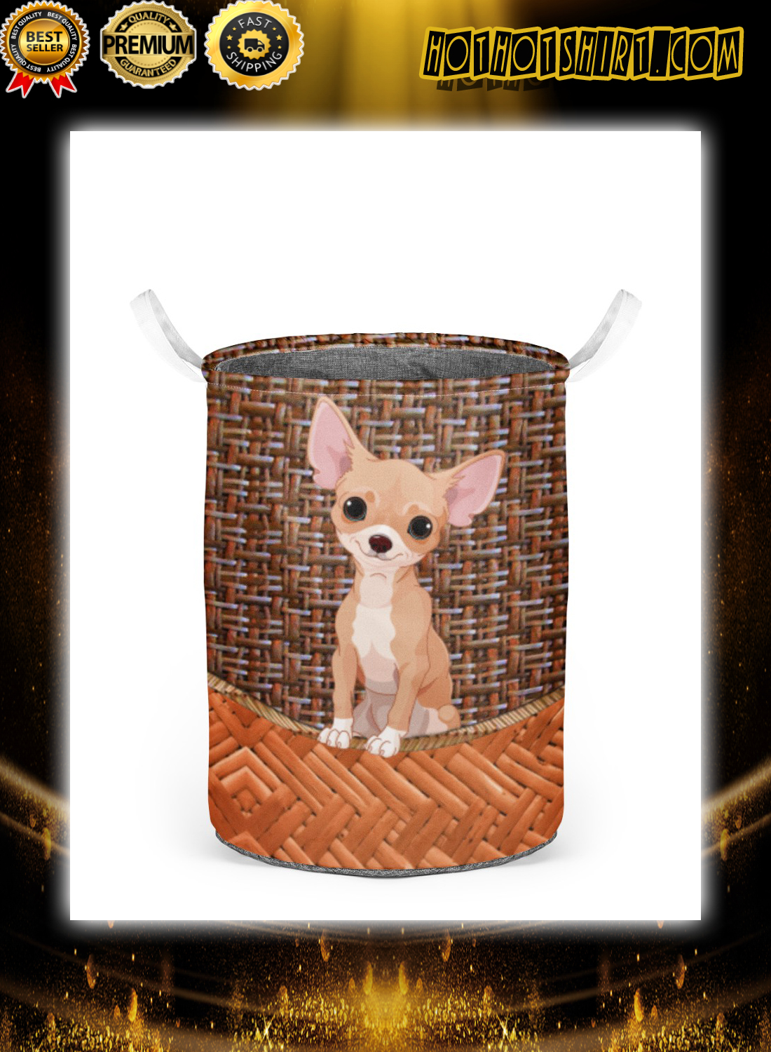 Chihuahua laundry basket 1