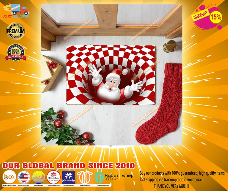 Christmas santa Clause 3D Illusion Doormat2
