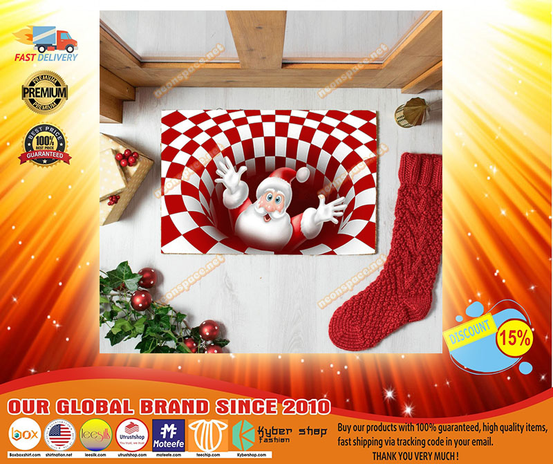 Christmas santa Clause 3D Illusion Doormat3