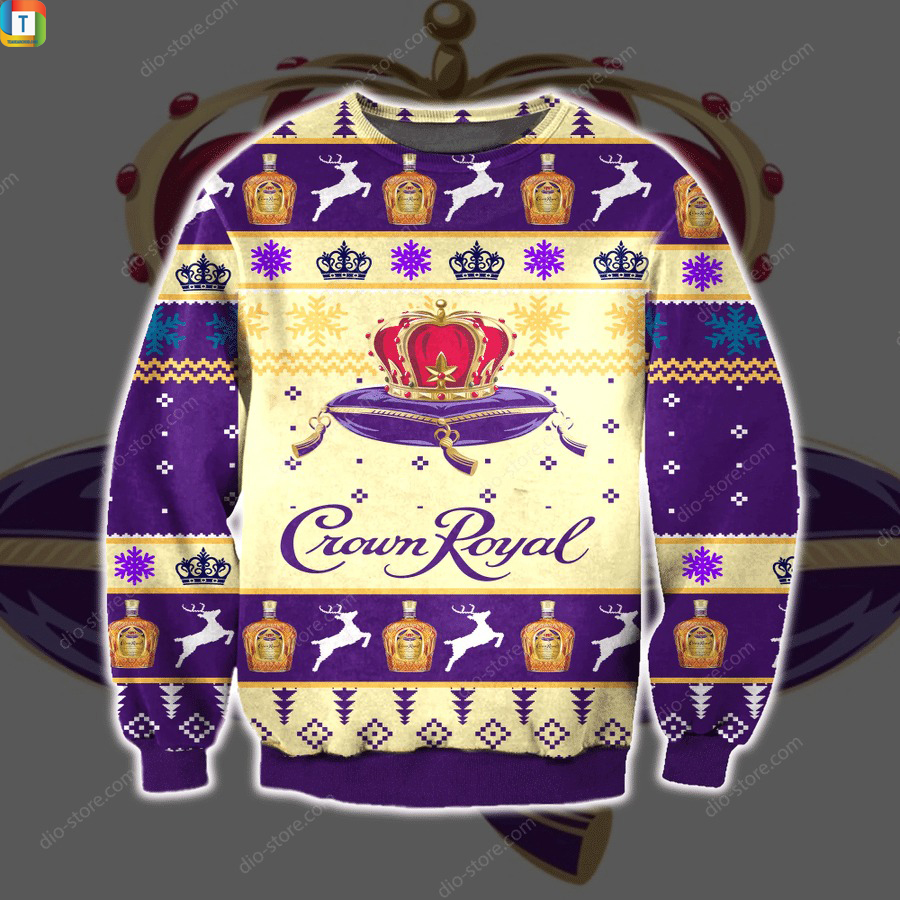 Crown royal whiskey ugly sweater