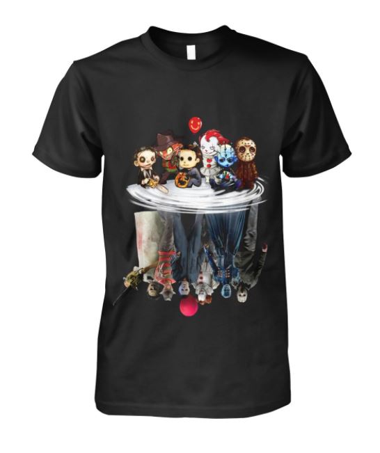 Horror characters chibi reflection t shirt, hoodie, tank top