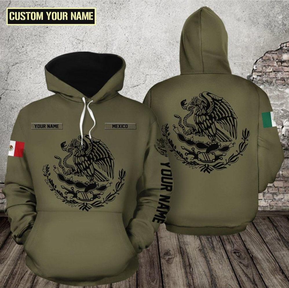 Personalized Mexico all over printed 3D hoodie